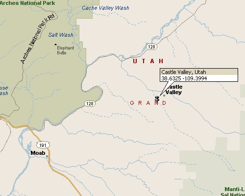 Castle Valley Utah Map 1