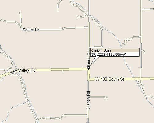 Clarion, Sanpete County, Utah (Street Map)