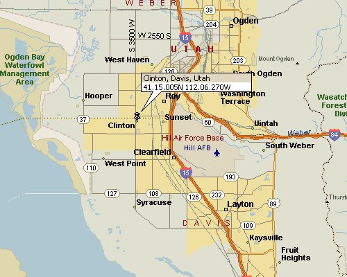 Clinton Davis Utah Map 1
