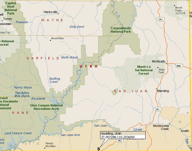 Goulding, Utah Map 2