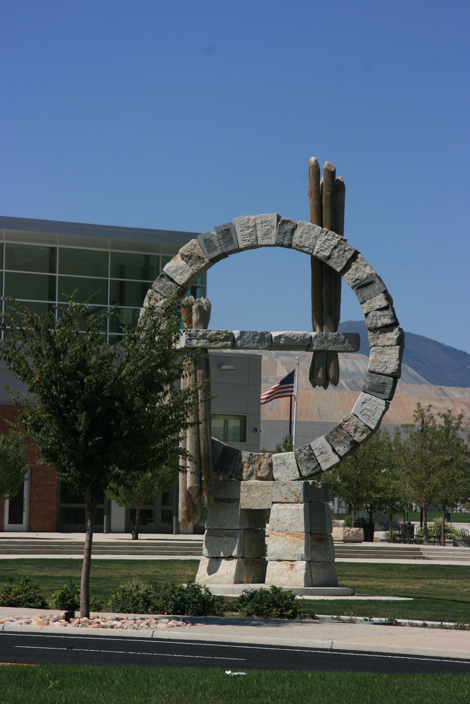 Sculpture in front of J.L. Sorenson Recreation Center — 5350 W Main