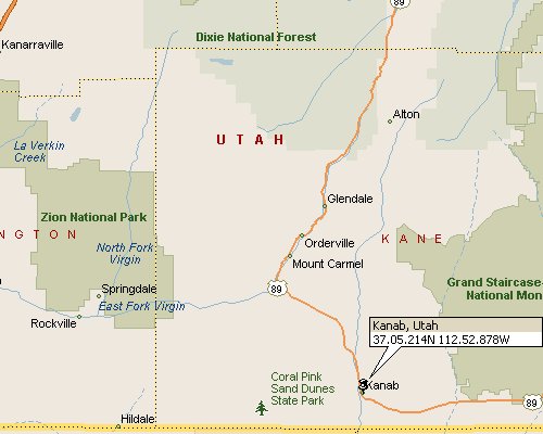 Kanab Utah Map 1