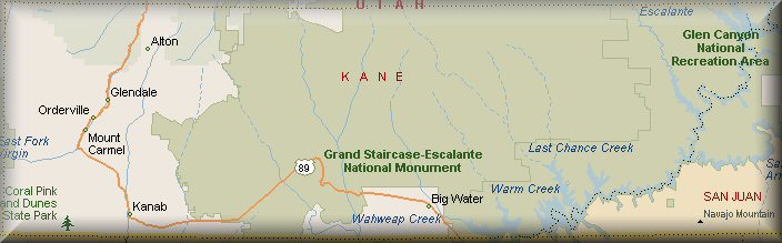 Kane County Utah Map