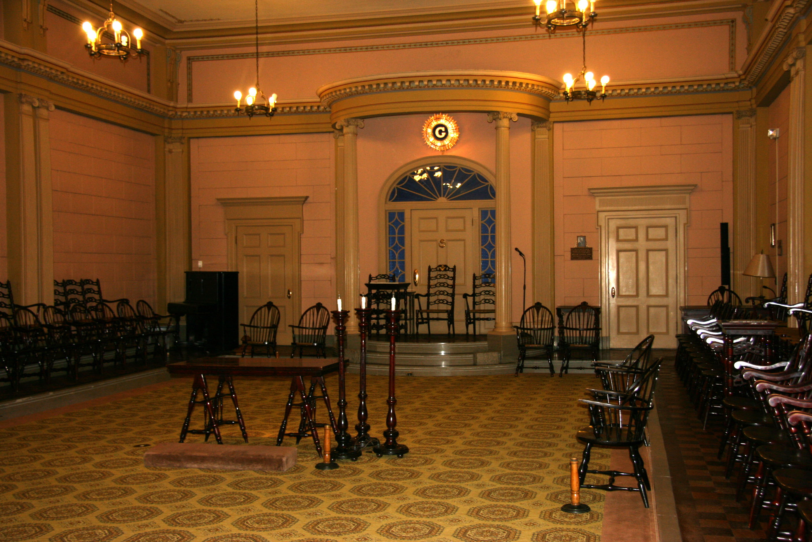The Masonic Temple, Utah — The Colonial Room — The room was dedicated to George Washington.