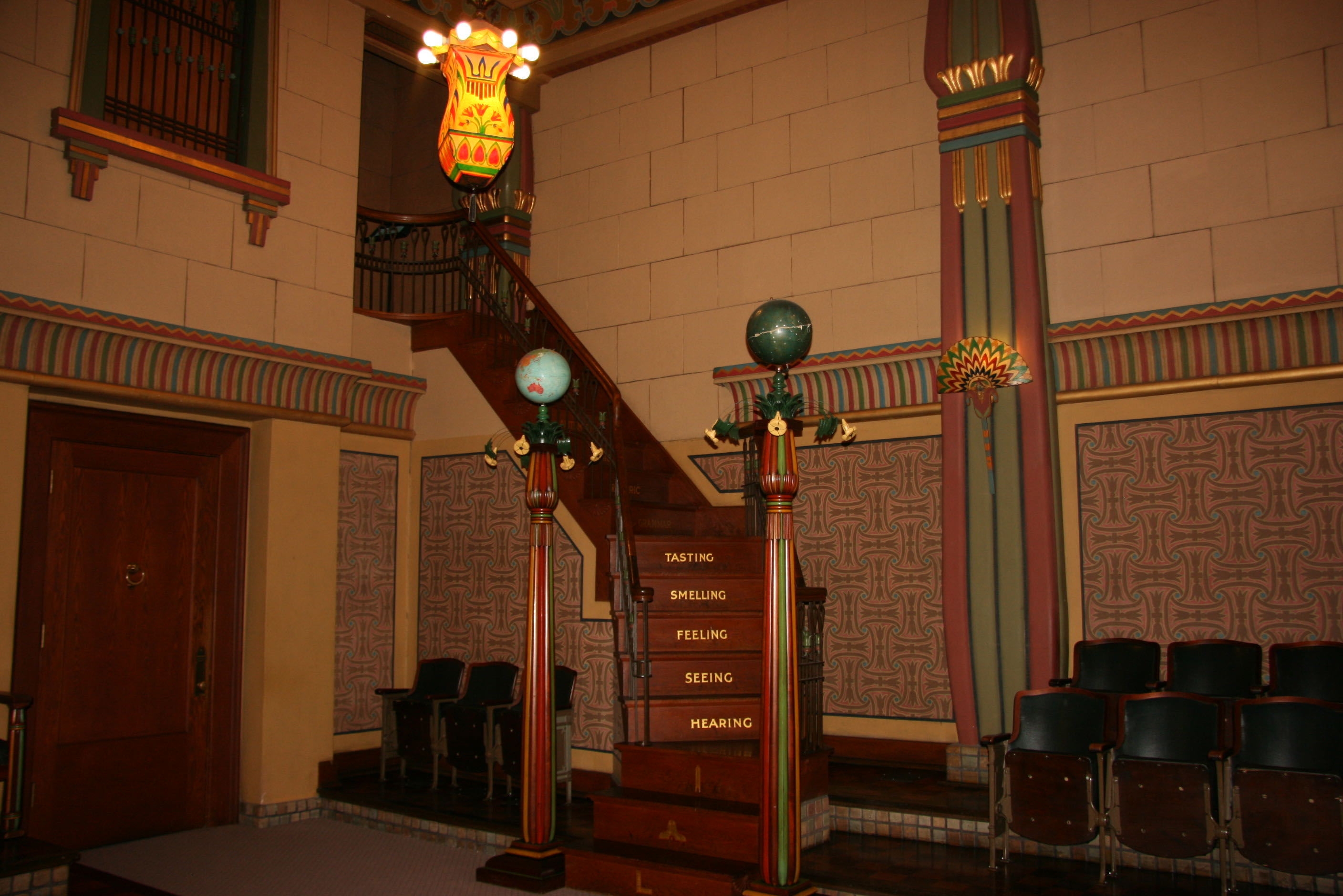 The Masonic Temple, Utah — The Egyptian Room. — The columns represent the columns at the entrance to King Solomon's Temple.
