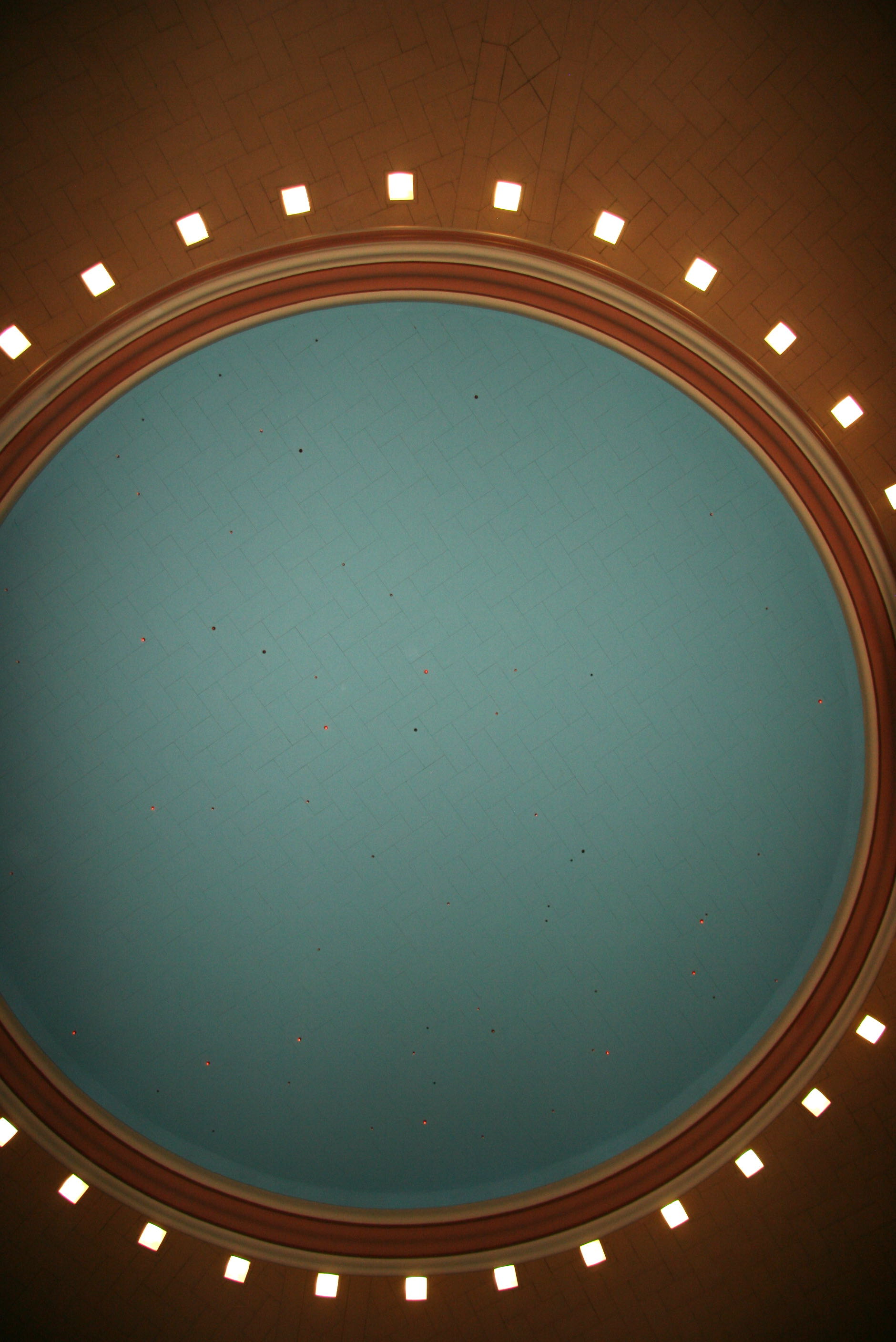 The Masonic Temple, Utah — The Auditorium's domed ceiling heavenly display. — A sharp eye will be able to locate the Big Dipper.