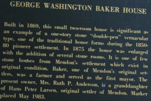 George Washington Baker House — Baker was Mendon's first mayor.