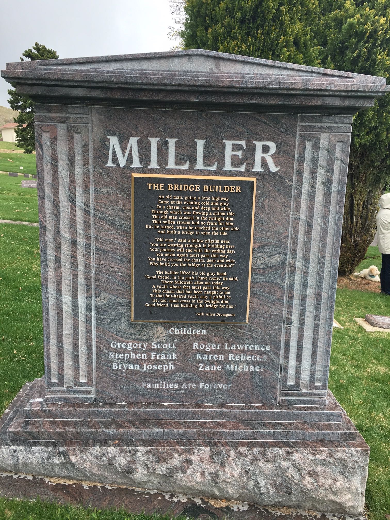 Go to: Pics Gallery — Larry Horne Miller — Click on plaque to read!