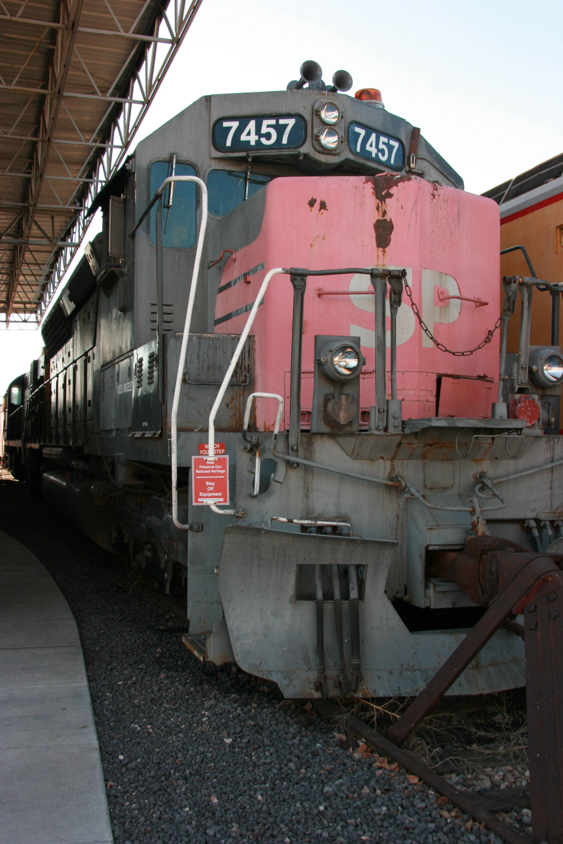 Southern Pacific Locomotive, Engine #7457 — Built in 1966 - Retired in 2001 (Click on Locomotive to read more!)