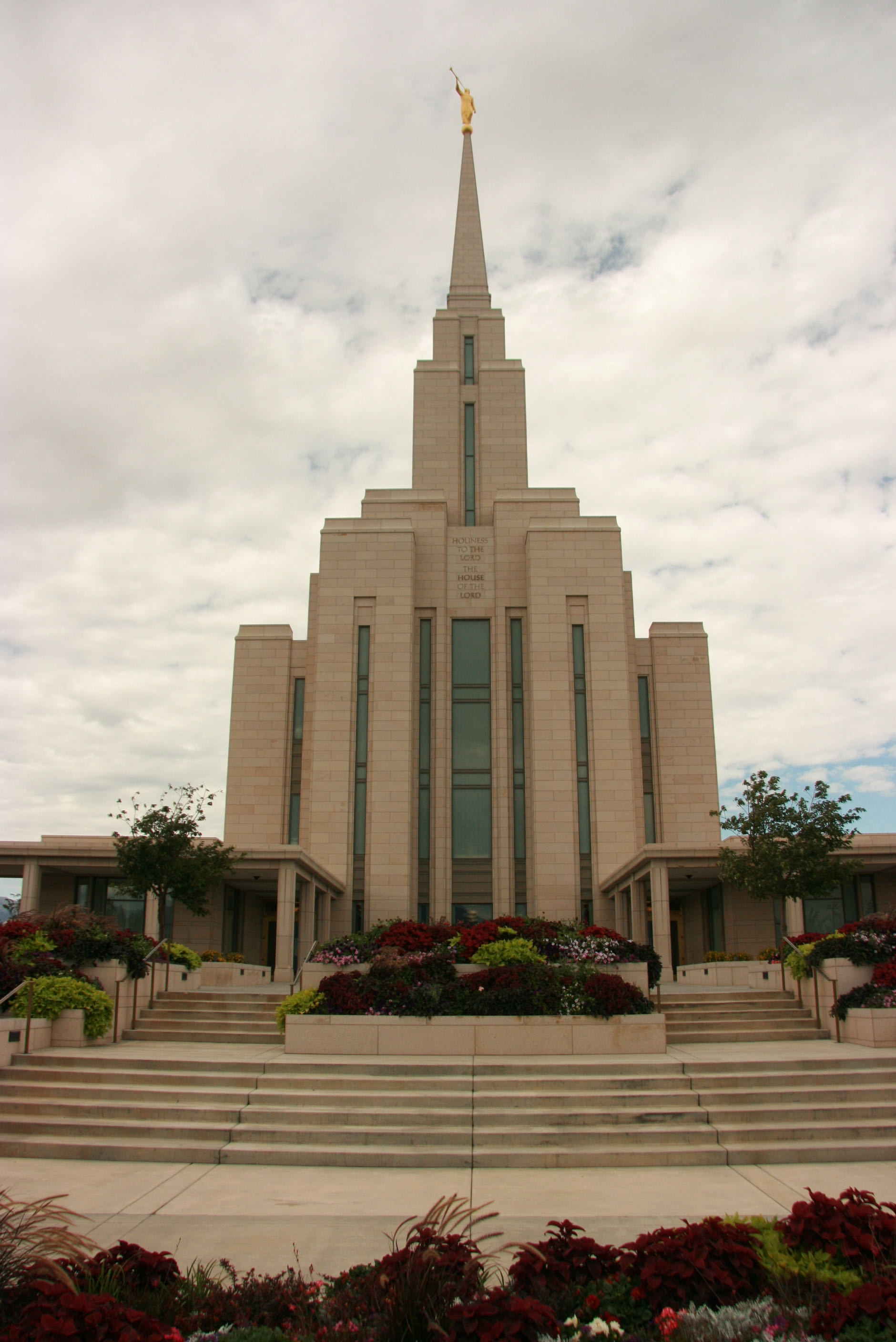 Oquirrh Mountain LDS Temple, Utah — Facing East (Light beige granite from China.) — 11022 S 4000 W, South Jordan, UT
