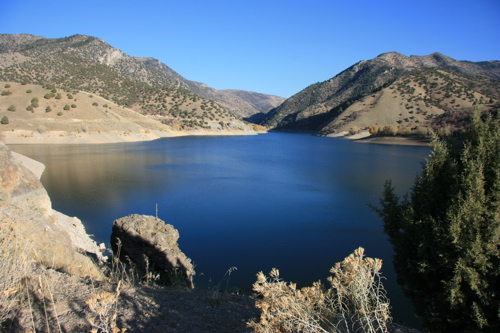 View East-(41.51981N 111.74707W) — Read dam information.
