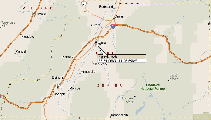 Sigurd, Utah Map 2