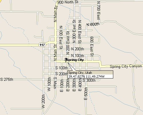 Spring City Utah Map 3