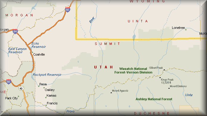 Summit County Utah Map