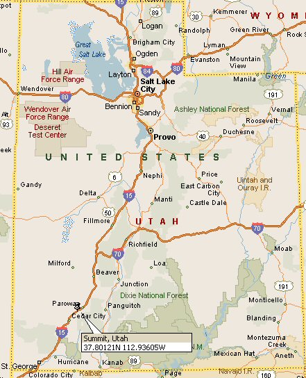 Summit Iron County Utah Map 4