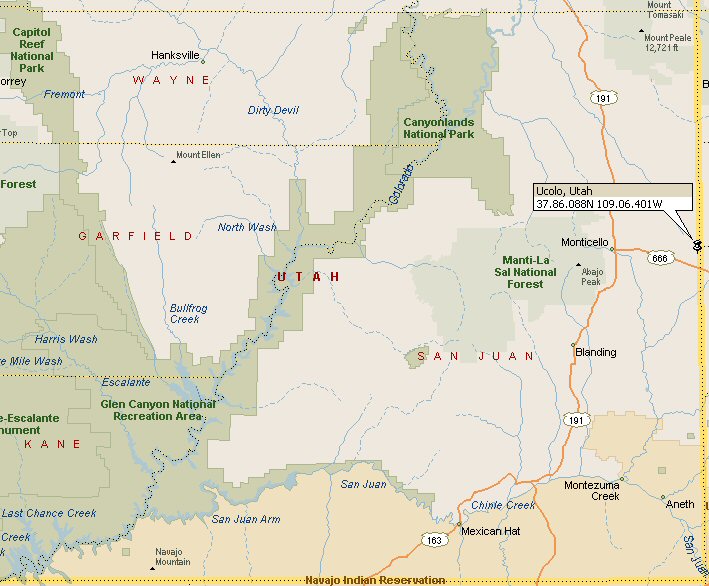 Ucolo, Utah Map 2